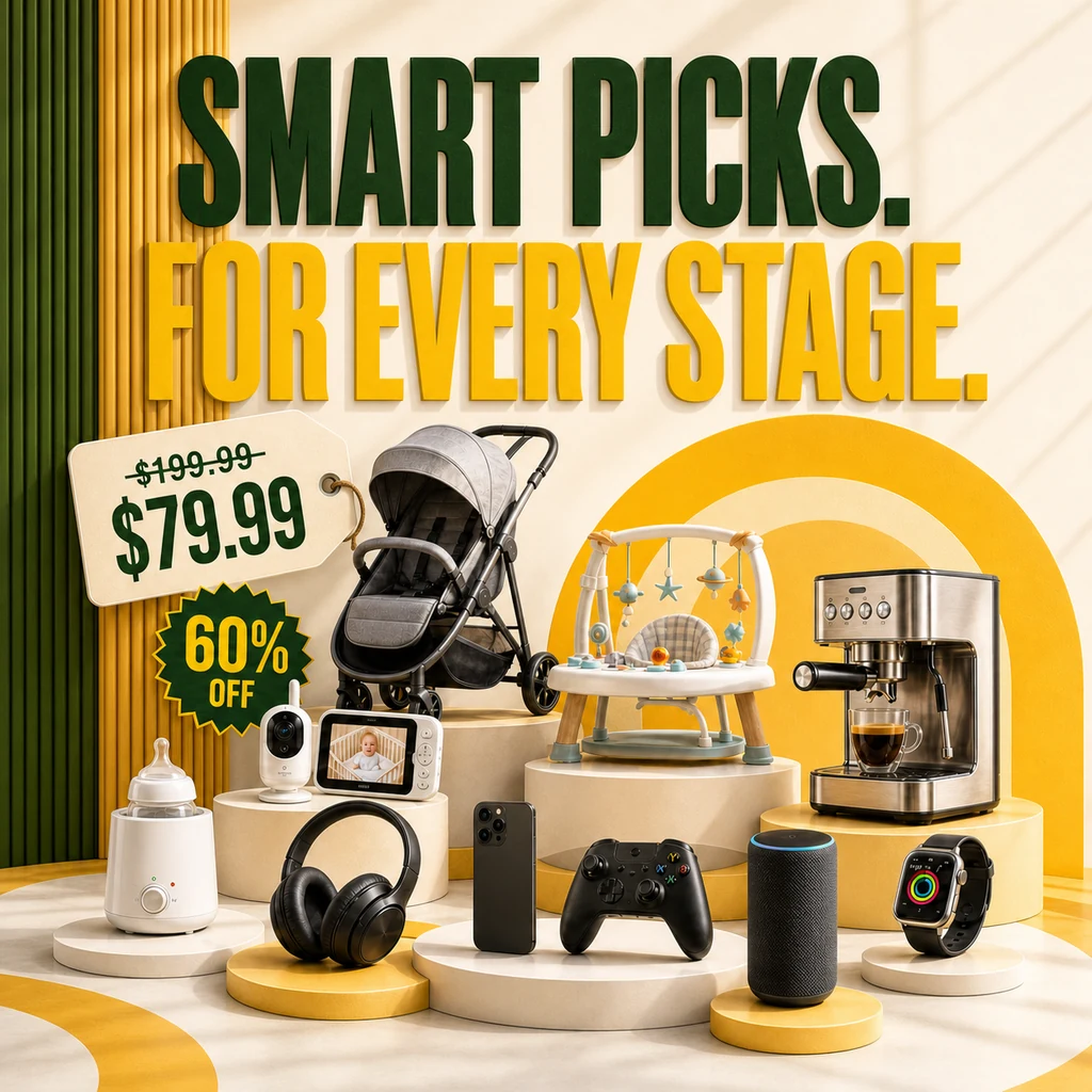 Smart picks for every stage, featuring baby gear, electronics, and home essentials